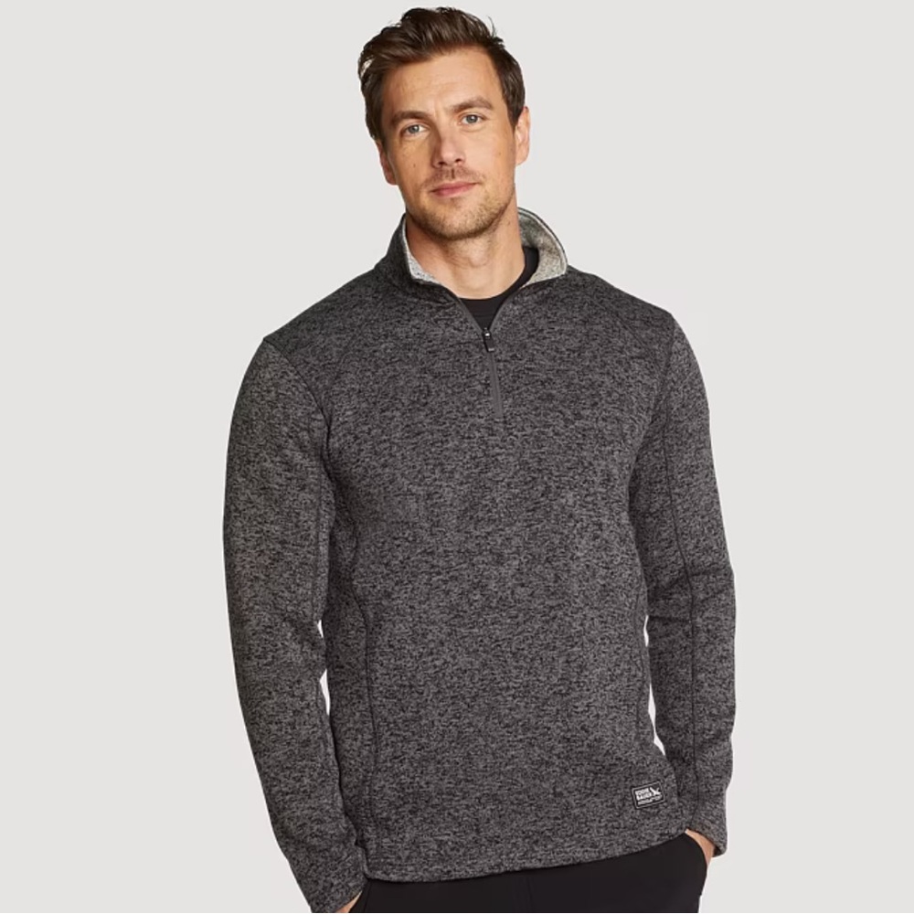 ✨EUC✨Eddie Bauer Dark Heather Gray Quarter-Zip